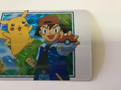 1996 Pokemon Japanese Vending Prizm Card Sticker #74 Ash Pikachu Cubone - Image 3