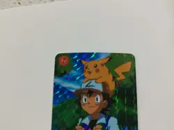 1996 Pokemon Japanese Vending Card Sticker #1 Ash Pickachu Jiggypuff Blue Back - Image 3