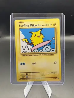 2016 Pokemon XY Evolutions Secret Rare Surfing Pikachu 111/108 - Image 1