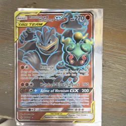 Pokemon Marshadow & Machamp GX TAG TEAM Ultra Rare Full Art 198/214 Holo 270HP - Image 2