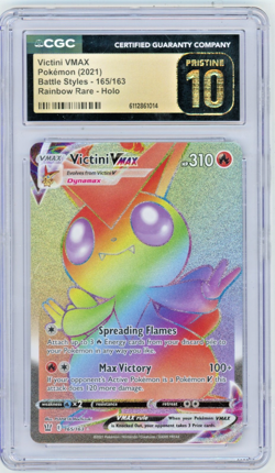 2021 Pokemon Battle Styles Victini 165/163 Rainbow Rare CGC 10 Pristine - Image 1