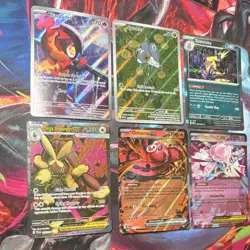 Pokemon TCG Holo 6 Card Lot Charcadet Toxtricity Mega Lopunny GX Oricorio GX - Image 1