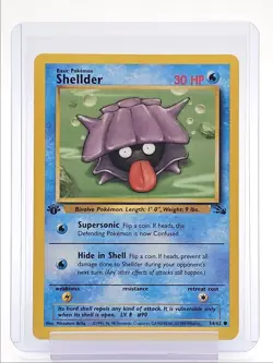 SHELLDER 1999 POKEMON ORIGINAL FOSSIL 1ST EDITION COMMON J 54/62 Q2045 - Image 1