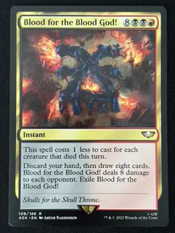 1x MTG Blood for the Blood God! - Universes Beyond: Warhammer 40,000 (40K) #108 - Image 3