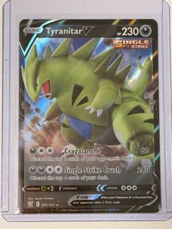 Tyranitar V 097/163 Battle Styles NM Ultra Rare Pokemon Card - Image 1