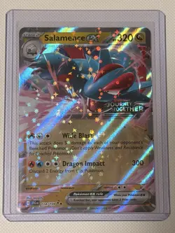 Salamence ex 114/159 2025 Pokemon Journey Together RR Stamped Promo Card NM - Image 1