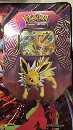 Pokemon TCG Elemental Power Tin Featuring Jolteon-GX Sealed - Image 1