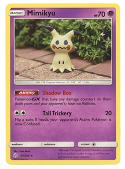 POKEMON TCG MIMIKYU 97/236 RARE COSMIC ECLIPSE - Image 1