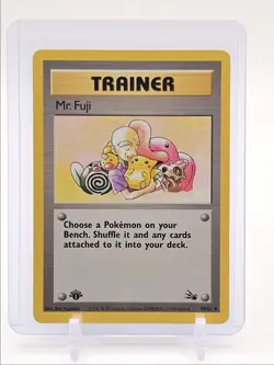 MR. FUJI 1999 POKEMON TRAINER FOSSIL 1ST EDITION UNCOMMON B 58/62 Q2045 - Image 1