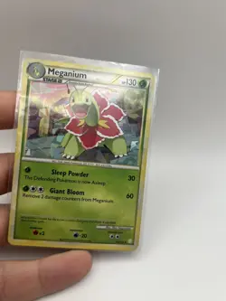 Meganium 26/123 NM 2010 Pokemon Heartgold Soulsilver Exclusive Cracked Ice Holo - Image 2