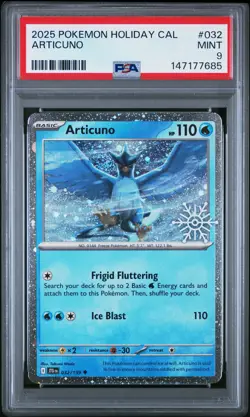 147177685 Articuno 2025 Pokemon Journey Together #032/159 Holiday Calendar PSA 9 - Image 1