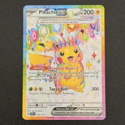 Pokemon Pikachu ex 219/191 Surging Sparks Ultra Rare Full Art Holo 200 HP - Image 1