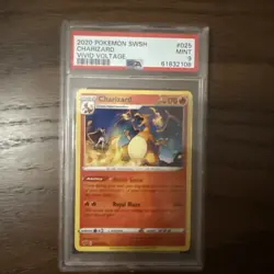 2020 Pokemon Sword & Shield Charizard 025/185 Vivid Voltage PSA 9 Mint - Image 1