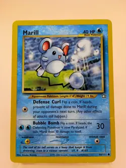 Marill 66/111 Common Neo Genesis Pokemon 1st Edition Moderately Played - Image 1
