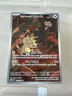 Team Rocket's Meowth 2025 Pokemon Destined Rivals #203/182 Illustration Rare - Image 1