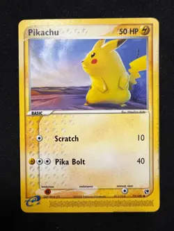 Pokemon Pikachu 72/100 Non Holo - Stained - Image 1