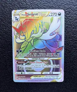 Pokemon TCG - Hisuian Samurott VSTAR 197/189 Rainbow Secret Rare Astral Radiance - Image 1