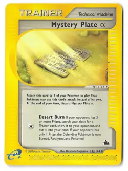 2003 Pokemon TCG Skyridge — Mystery Plate Alpha 133/144 Uncommon LP - Image 1