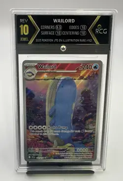 2025 Pokemon WAILORD Journey Together #162/159 - RCG 10 - Illustration Rare! - Image 1