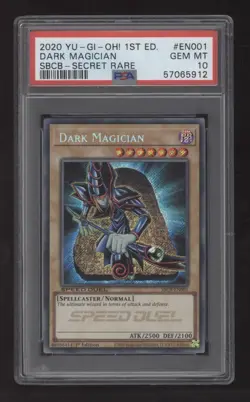 2020 YuGiOh 1st SBCB Dark Magician, Red-Eyes Black Dragon SECRET RARE PSA 10 LOT - Image 2