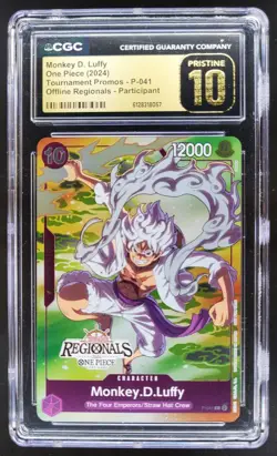 2024 ONE PIECE MONKEY D. LUFFY TOURNAMENT PROMOS P-041 CGC 10 PRISTINE A PT - Image 1