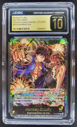 2024 ONE PIECE MONKEY D. LUFFY BCG FEST ST13-003 CGC 10 PRISTINE B PT - Image 1