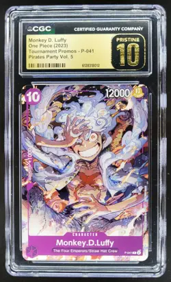 2023 ONE PIECE MONKEY D. LUFFY TOURNAMENT PROMO P-041 CGC 10 PRISTINE A PT - Image 1