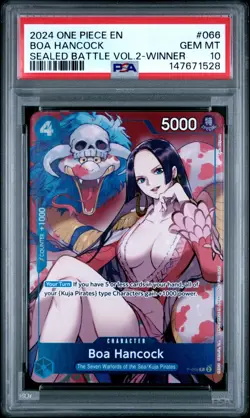ONE PIECE 2024 BOA HANCOCK SEALED BATTLE VOL.2-WINNER PROMOS #066 PSA 10 - Image 1