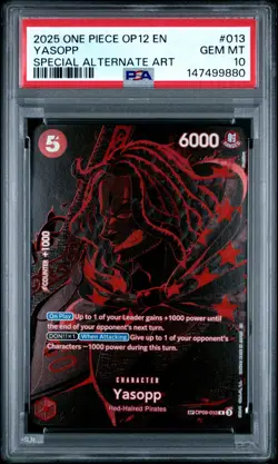 ONE PIECE 2025 YASOPP SPECIAL AA OP12-LEGACY OF THE MASTER #013 PSA 10 - Image 1