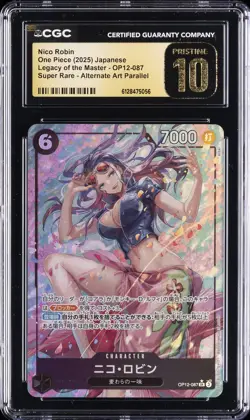 2025 ONE PIECE LEGACY OF THE MASTER JPN #OP12-087 NICO ROBIN CGC 10 PRISTINE - Image 1