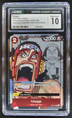2022 ONE PIECE USOPP MANGA ALT ART ST01-002 CGC 10 B PT - Image 1