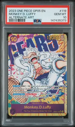 ONE PIECE 2023 MONKEY D. LUFFY AA OP05-AWAKENING OF THE NEW ERA #119 PSA 10 - Image 1