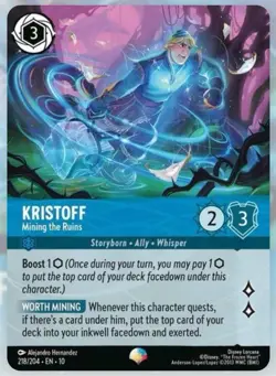 Disney Lorcana Whispers In The Well Kristoff Epic Foil 218/204 - Image 1