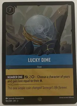 Disney Lorcana - Lucky Dime 165/204 Into the Inklands COLD FOIL NM - Image 1