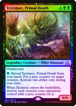 Tetzimoc, Primal Death FOIL Rivals of Ixalan NM Black Rare MAGIC CARD ABUGames - Image 1