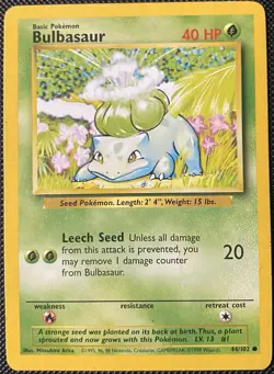 Bulbasaur 044/102 Base Set Regular - Pokemon Card - Image 1