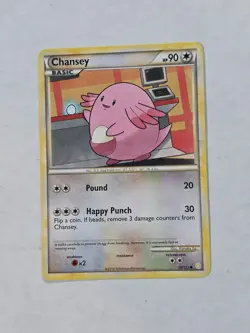 Pokemon TCG 2010 Chansey 58/123 HeartGold Soul Silver Card - Image 1