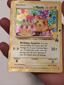 ______'s Pikachu Celebrations NM Holo Pokemon Card 25th Anniversary - Image 2