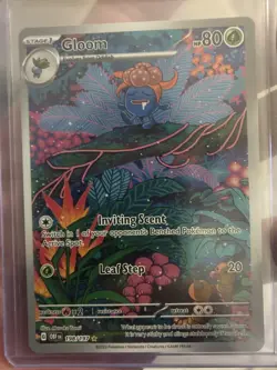 Pokemon Gloom Card 198/197 SV03 Obsidian Flames Holo Rare TCG Illustration - Image 1