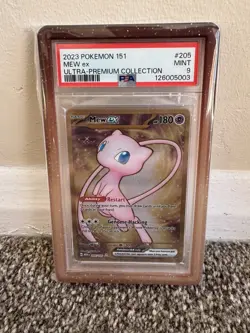 Pokemon Mew EX Metal TCG Card 205/165 S&V 151 Ultra Premium Collection PSA 9 - Image 1