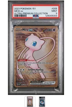 Pokemon Mew EX Metal TCG Card 205/165 S&V 151 Ultra Premium Collection PSA 9 - Image 2