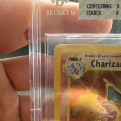 Pokemon Charizard Holo Rare 4/102 Base Set Unlimited Beckett/ BGS 5 1999 Card - Image 4