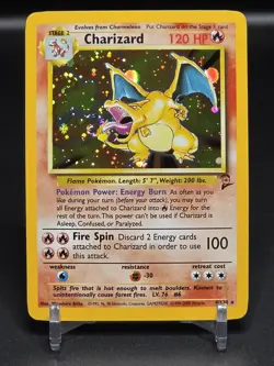 Charizard Base Set 2 Holo LP Swirl (Mouth) 🔥 WOTC Pokemon Card - Image 1