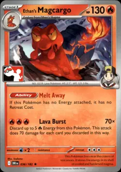 Ethan's Magcargo Normal Rare Prize Pack Series Cards 036/182 NM - Image 1