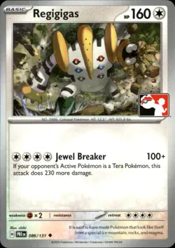 Regigigas - Normal Uncommon Prize Pack Series Cards 086/131 NM - Image 1