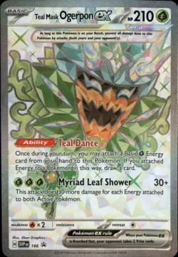 Teal Mask Ogerpon ex - Holo Ultra Rare SV: Scarlet & Violet Promo Cards 166 NM - Image 1