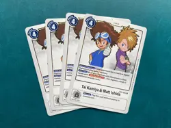 Tai Kamiya & Matt Ishida BT5-093 Playset Battle of Omni Digimon Card Game x4 - Image 1