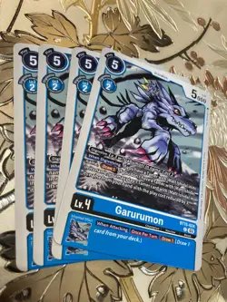 Digimon Card Game Playset Garurumon BT15-024 C Exceed Apocalypse - Image 1