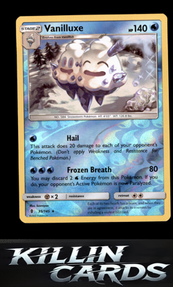 Reverse Holofoil Vanilluxe 35/145 Pokemon Rare SM - Guardians Rising Card NM - Image 1