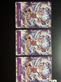 Bandai One Piece Card Game Monkey D. Luffy P-041 Lot of 3 - Image 1